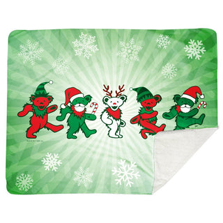 Grateful Dead Jingle Bears Sherpa Fleece Blanket | Little Hippie