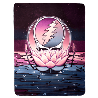 Grateful Dead Lotus Steal Your Face Sherpa Fleece Blanket