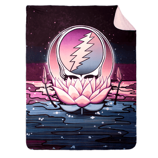 Grateful Dead Lotus Stealie Sherpa Fleece Blanket | Little Hippie