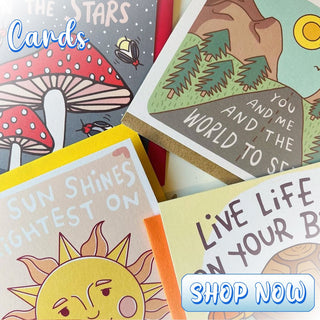 We Were Written in the Stars Mushroom Firefly Greeting Card