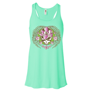 Grateful Dead Sugar Magnolia Stealie Women's Flowy Racerback Tank | Little Hippie