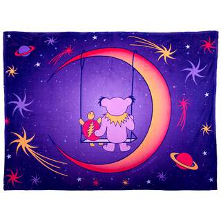 Grateful Dead Purple Moon Swing Coral Fleece Blanket | Little Hippie