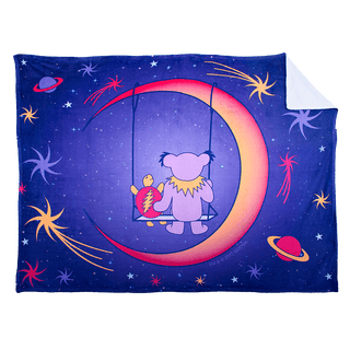 Grateful Dead Purple Moon Swing Coral Fleece Blanket | Little Hippie