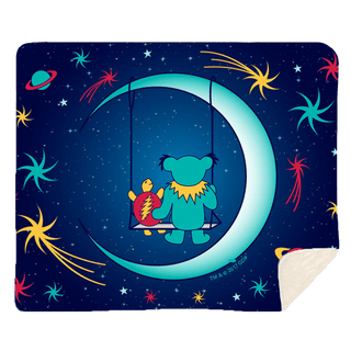 Grateful Dead Blue Moon Swing Sherpa Fleece Blanket | Little Hippie