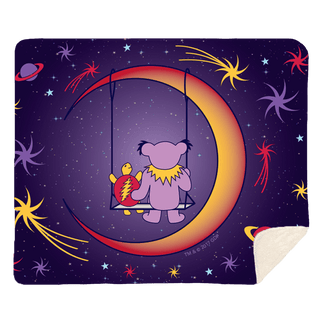 Grateful Dead Purple Moon Swing Sherpa Fleece Blanket | Little Hippie
