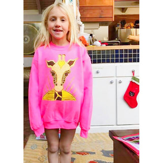Love Giraffe Youth Crewneck Sweatshirt | Little Hippie