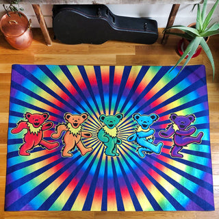 Grateful Dead Rainbow Bears Area Rug