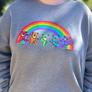 Grateful Dead Rainbow Bears Cropped Crew Sweatshirt