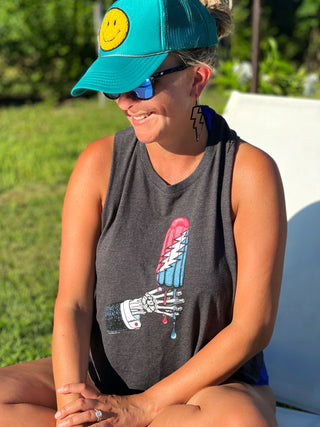 Grateful Dead Rocket Pop Women's Crop Racerback Tank