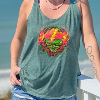 Grateful Dead Scarlet Fire Steal Your Face Women's Tank