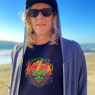 Grateful Dead Scarlet Fire Stealie Unisex T | Little Hippie