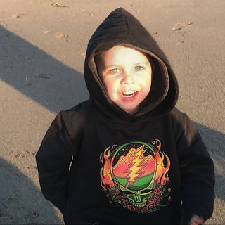 Grateful Dead Scarlet Fire Stealie Toddler Hoodie | Little Hippie