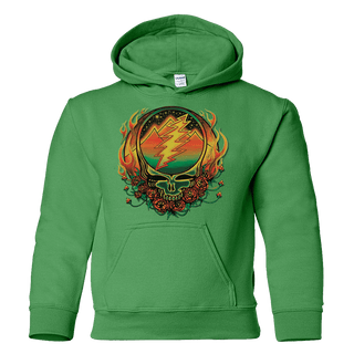 Grateful Dead Scarlet Fire Stealie Youth Hoodie | Little Hippie