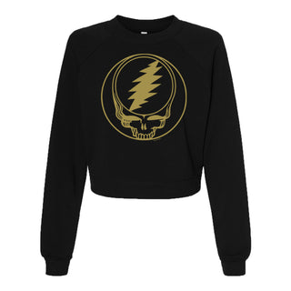 Grateful Dead Women's Steal Your Face Crop Fleece Raglan