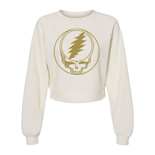Grateful Dead Women's Steal Your Face Crop Fleece Raglan