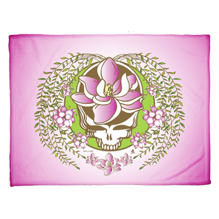 Grateful Dead Pink Sugar Magnolia Stealie Coral Fleece Blanket | Little Hippie