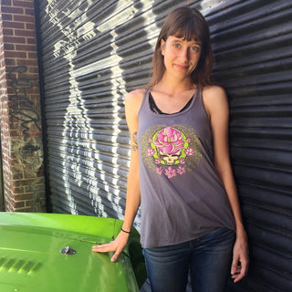 Grateful Dead Sugar Magnolia Stealie Women's Flowy Racerback Tank | Little Hippie