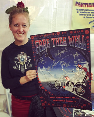 Grateful Dead Sam & Bertha Fare Thee Well Lithographic Show Poster | Little Hippie