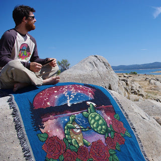 Grateful Dead Terrapin Lake Woven Cotton Blanket | Little Hippie