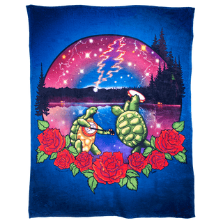 Grateful Dead Terrapin Lake Coral Fleece Blanket | Little Hippie