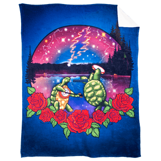 Grateful Dead Terrapin Lake Coral Fleece Blanket | Little Hippie