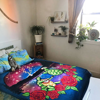 Grateful Dead Terrapin Lake Coral Fleece Blanket | Little Hippie