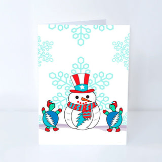 Grateful Dead Uncle Sam Snowman Greeting Card | Little Hippie