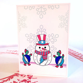 Grateful Dead Uncle Sam Snowman Greeting Card | Little Hippie