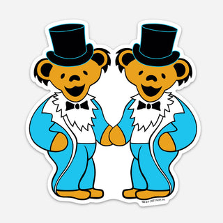Grateful Dead Wedding Bears Two Grooms Sticker