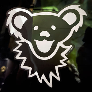 Grateful Dead White Bear Face Transparent Sticker