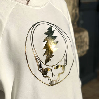 Grateful Dead Women's Steal Your Face Crop Fleece Raglan