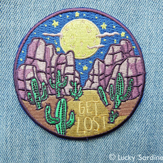 Desert Night Get Lost Embroidered Patch