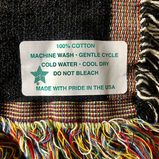 Grateful Dead Green Sugar Magnolia Stealie Woven Cotton Blanket | Little Hippie