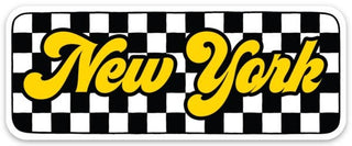 New York Checkered Die Cut Sticker