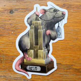 Empire State Souvenir Rat Vinyl Sticker