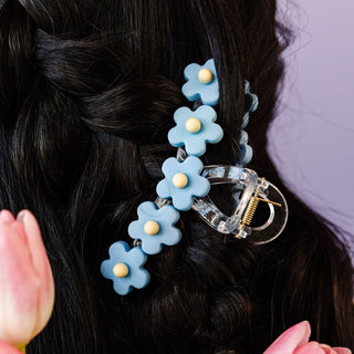 Blue Blossom Claw Clip