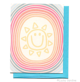 Sunshine and Rainbow Friendship Greeting Card