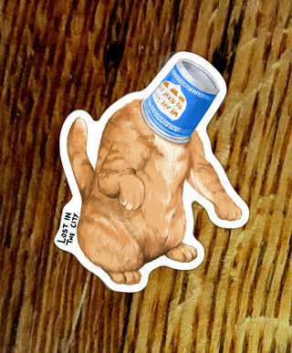Bodega Cat and Cup Vinyl Sticker
