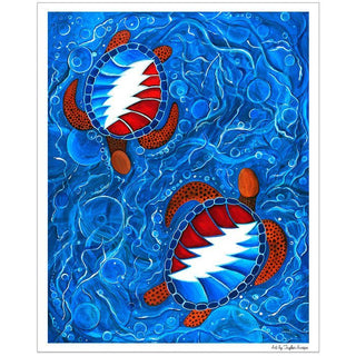 Swimming Terrapins Grateful Dead Fine Art Giclée Print | Little Hippie