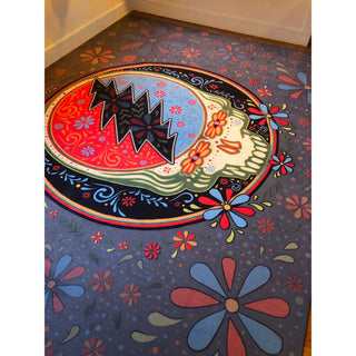 Grateful Dead Calaveras Stealie Area Rug | Little Hippie