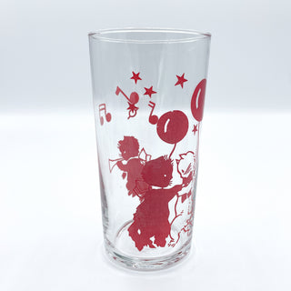 Vintage 1960s/1970s Mid-Century Glassware Music Dancing Red Cats Set of 4