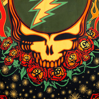 Grateful Dead Scarlet Fire Stealie Printed Cotton 3D Tapestry | Little Hippie