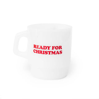Snoopy Christmas Tree Milk Glass Mug