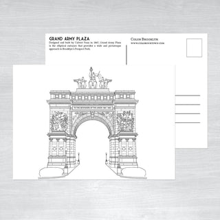 Assorted Brooklyn Coloring Postcards