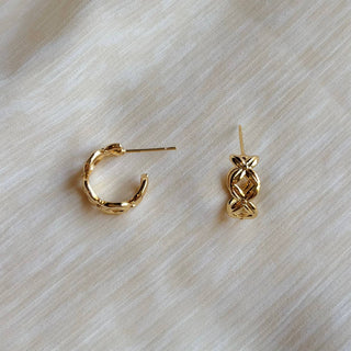 Stud Post Hoop Earrings