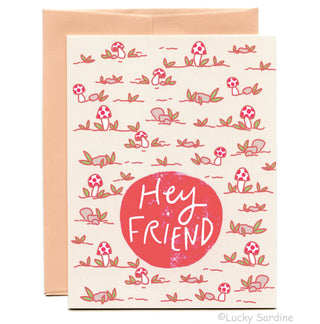 Mushroom, Toadstool Friendship Greeting Card