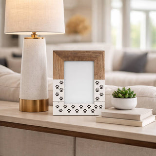 Paw Print Wood Photo Frame