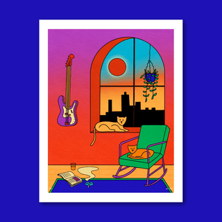 City Kitties Art Print