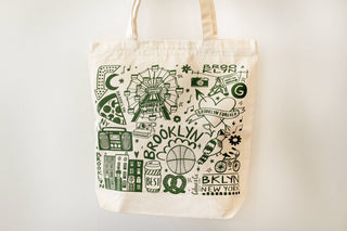 Brooklyn Canvas Tote Bag with Zipper Closure