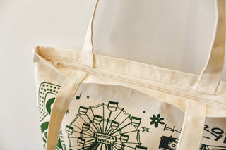 Brooklyn Canvas Tote Bag with Zipper Closure